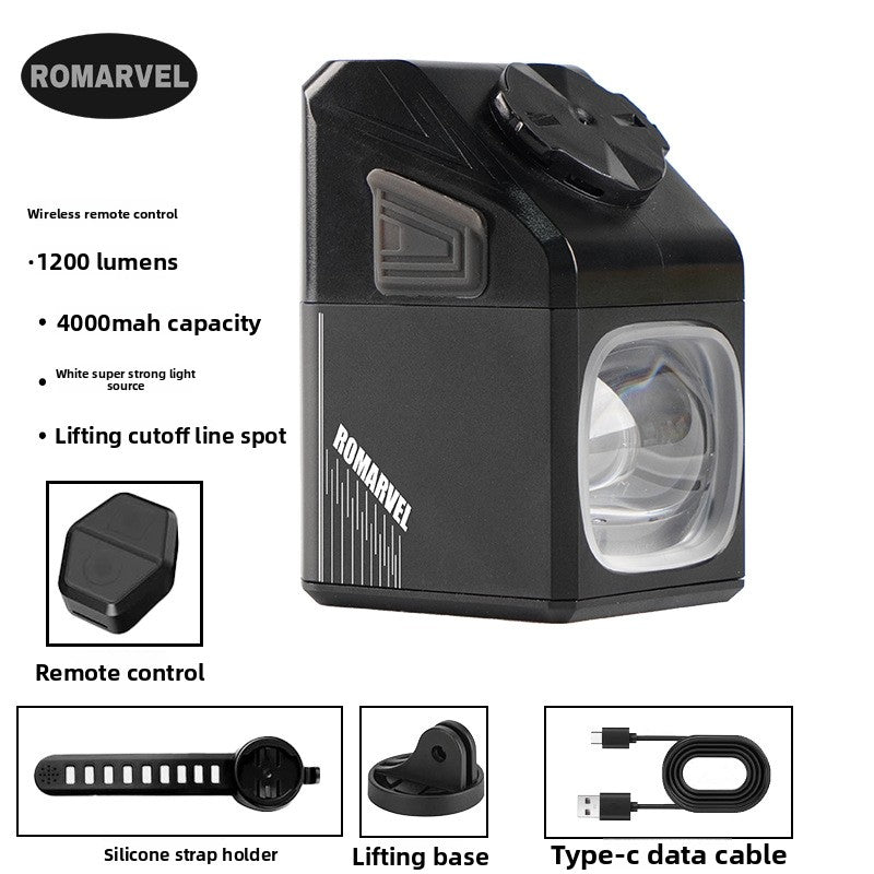 Dual Beam Bicycle Headlight with Remote