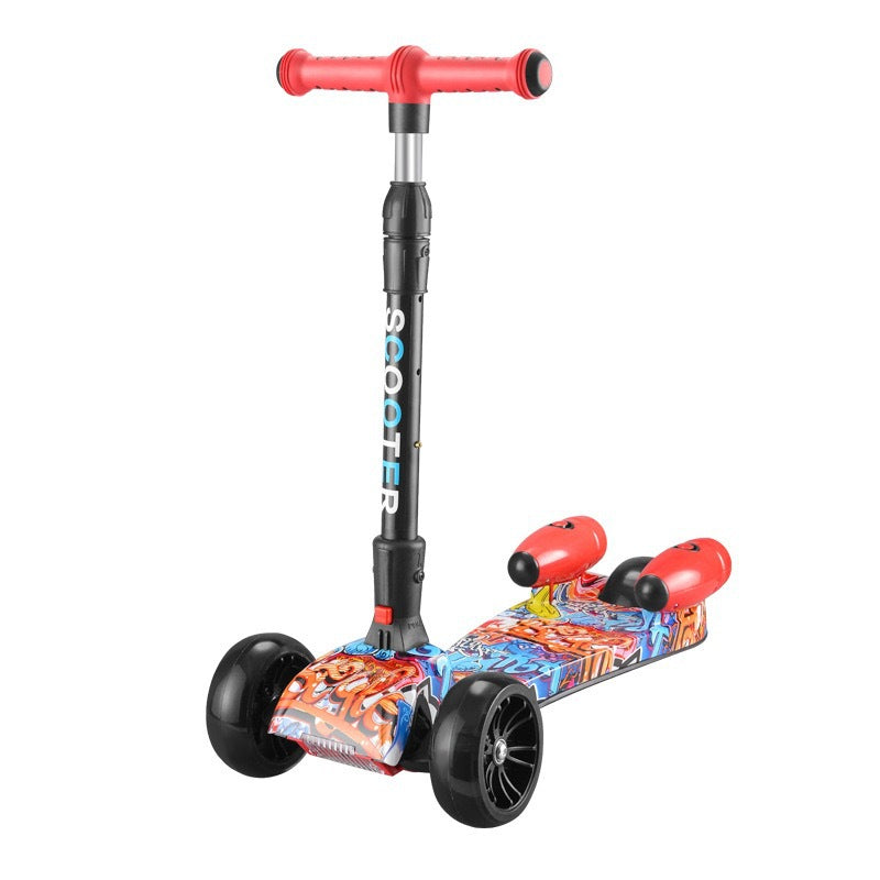 Foldable Kids Electric Scooter with LED Lights