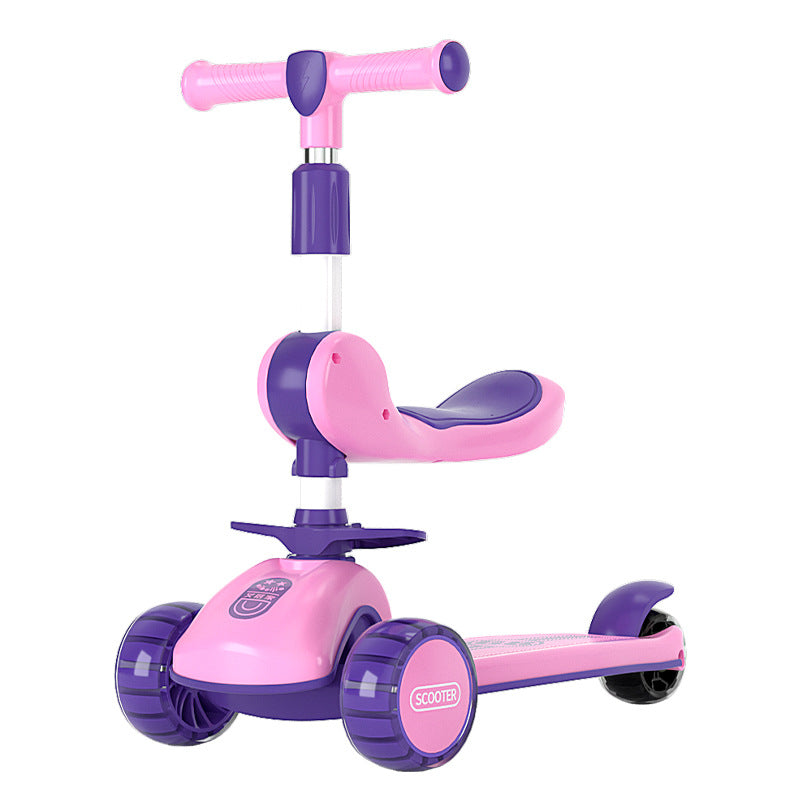 Adjustable Foldable Kids Scooter with LED Wheels