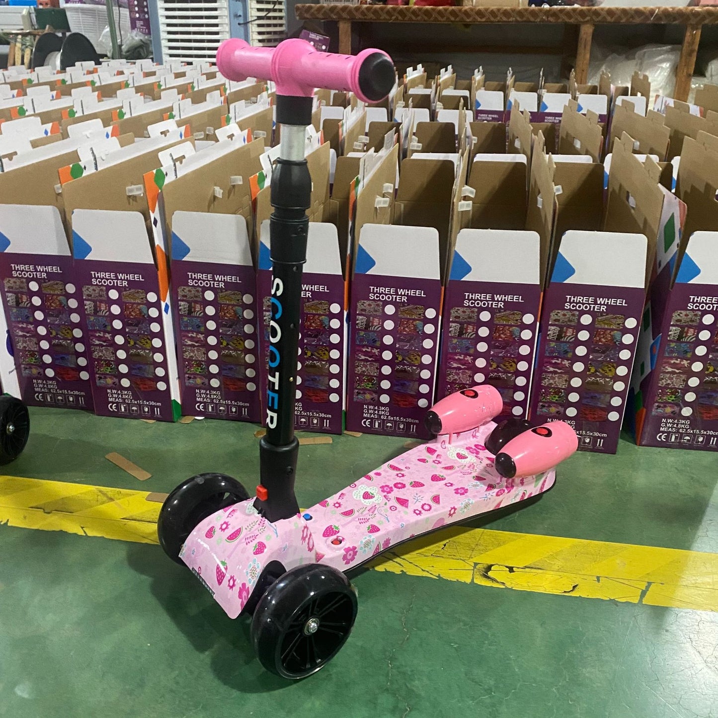Foldable Kids Electric Scooter with LED Lights