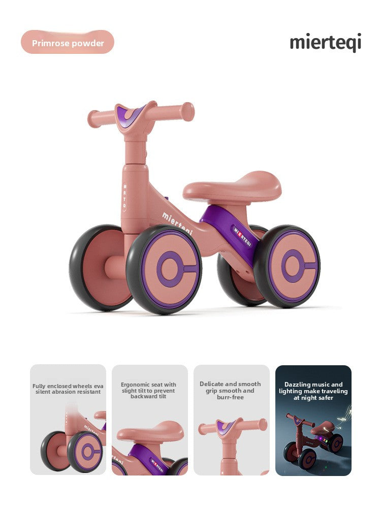 Adjustable Toddler Scooter Walker with Safety Wheels