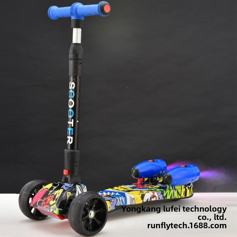 Foldable Kids Electric Scooter with LED Lights