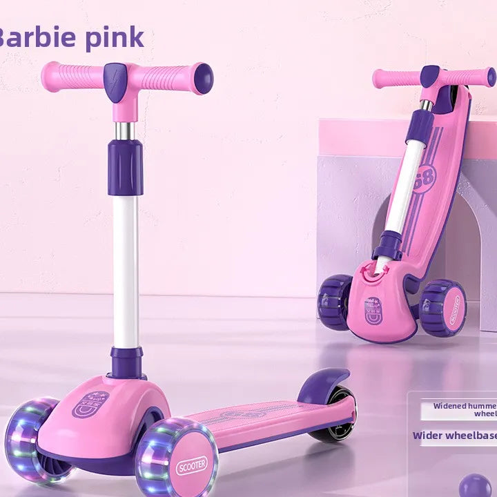 Adjustable Foldable Kids Scooter with LED Wheels