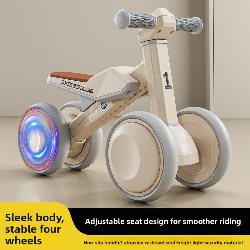 Toddler Balance Bike with Light-Up Wheels