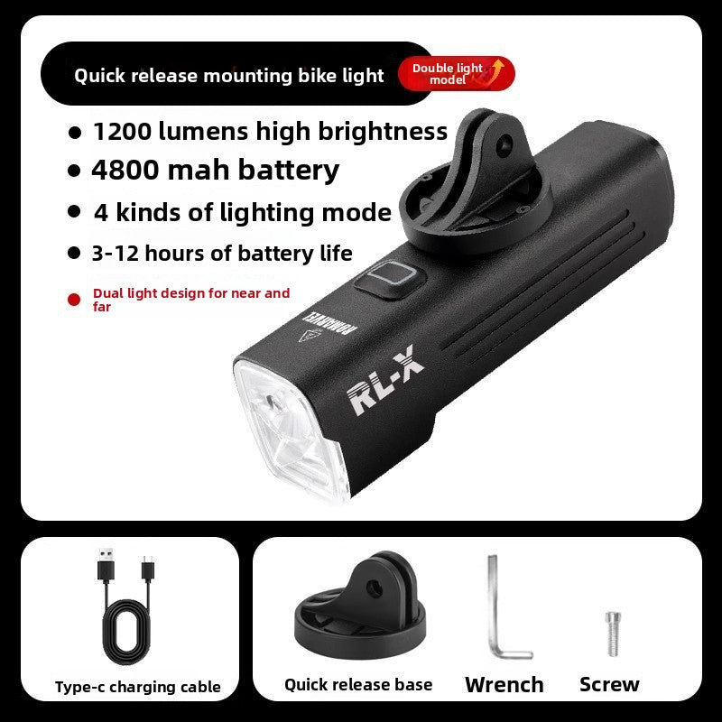 Dual Beam Bicycle Headlight with Remote