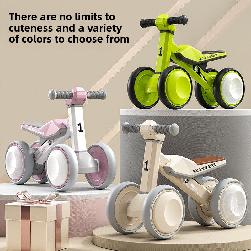 Toddler Balance Bike with Light-Up Wheels