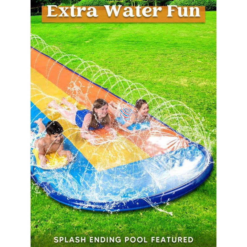 Triple Lane Inflatable Water Slide with Body Boards