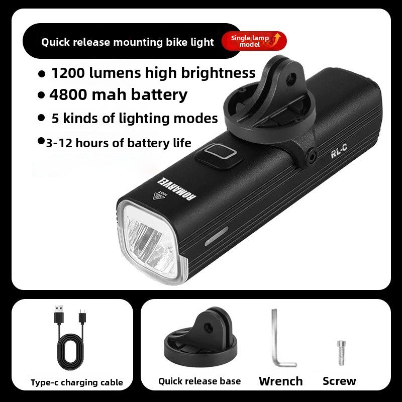 Dual Beam Bicycle Headlight with Remote