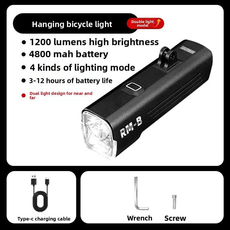 Dual Beam Bicycle Headlight with Remote