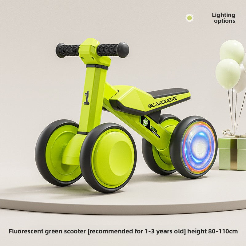 Toddler Balance Bike with Light-Up Wheels