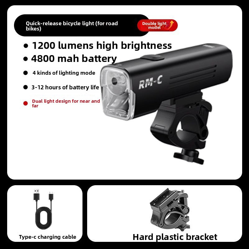 Dual Beam Bicycle Headlight with Remote