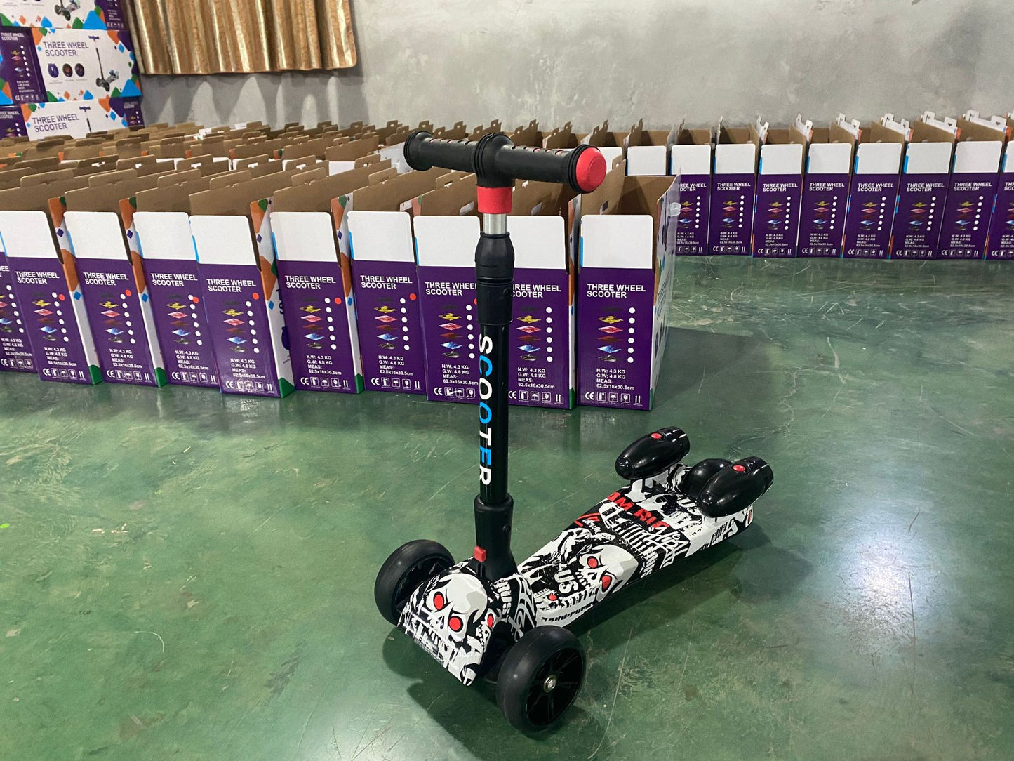 Foldable Kids Electric Scooter with LED Lights