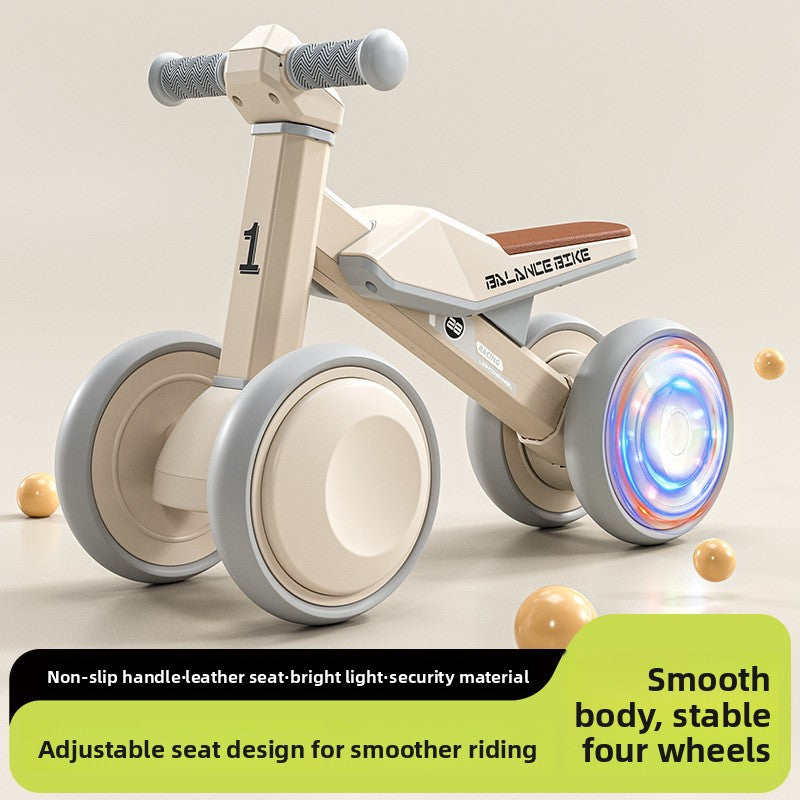 Toddler Balance Bike with Light-Up Wheels