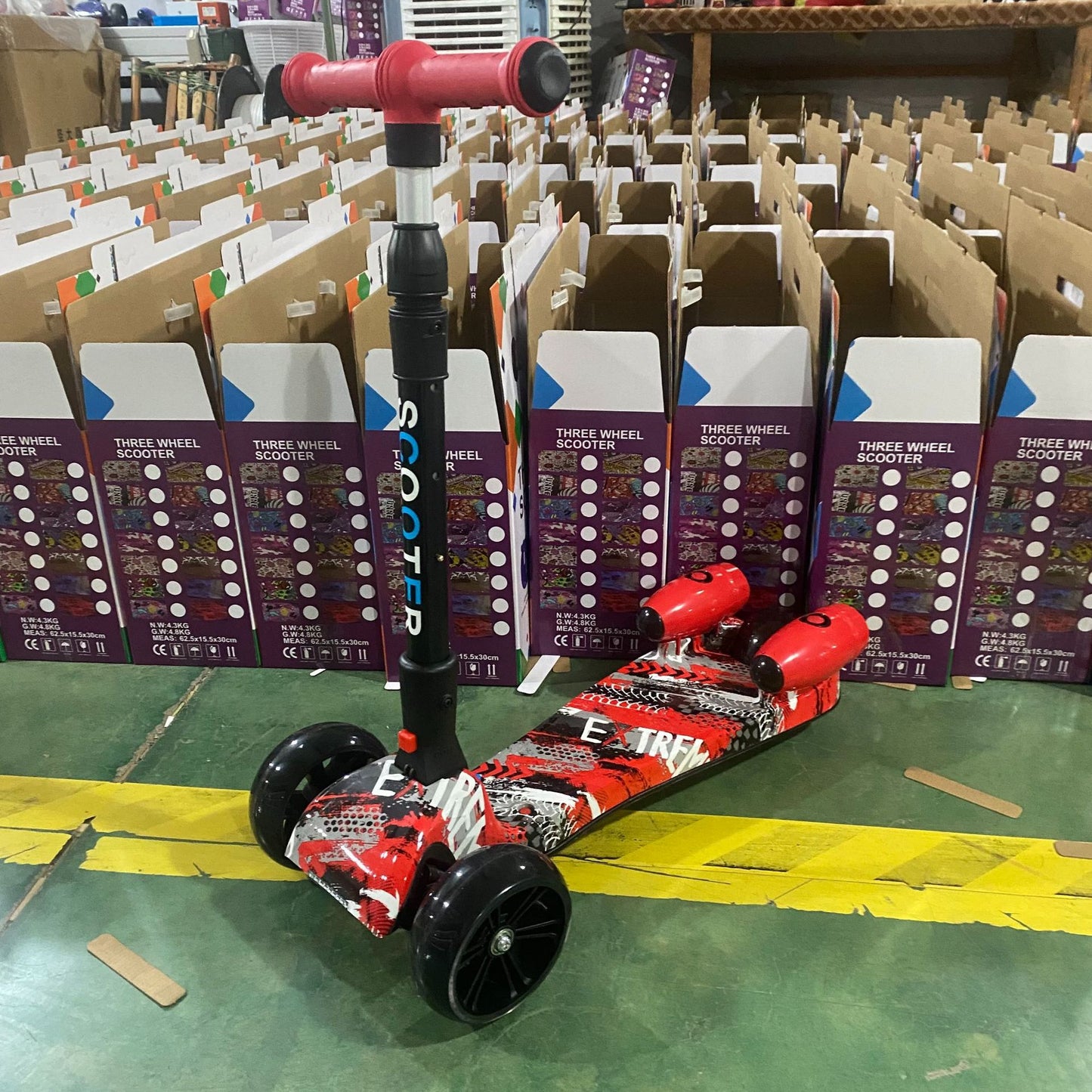 Foldable Kids Electric Scooter with LED Lights