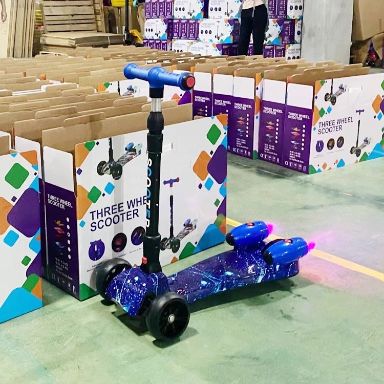 Foldable Kids Electric Scooter with LED Lights