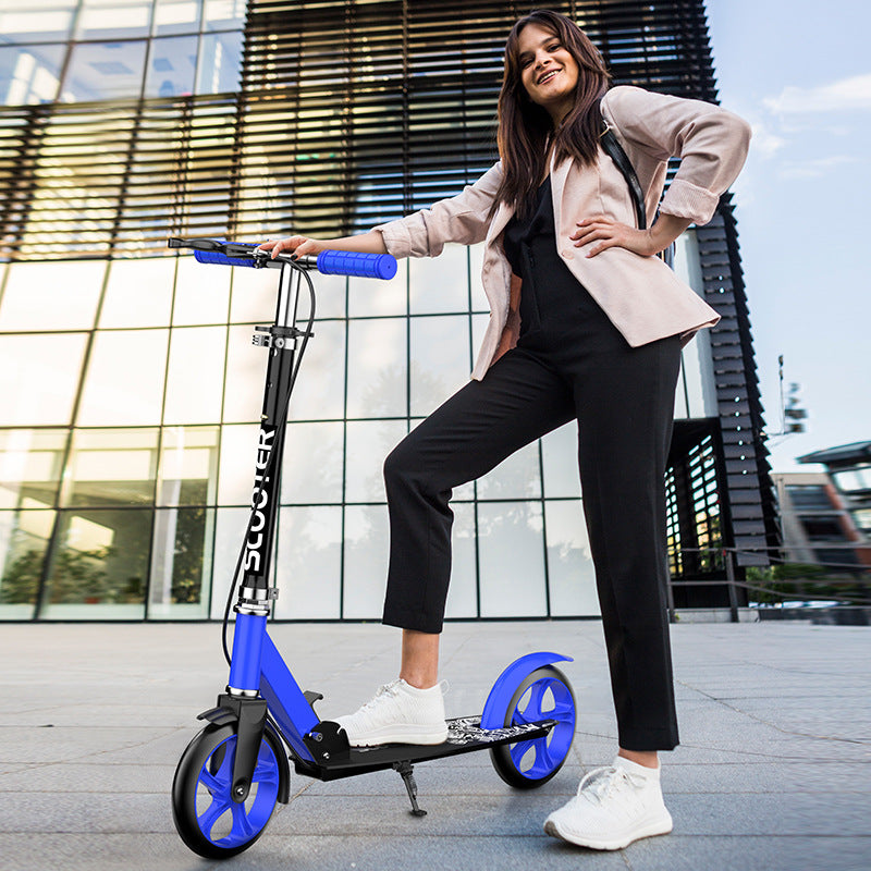 Adult Folding Kick Scooter with Dual Brakes