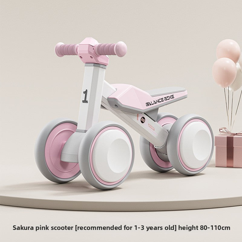 Toddler Balance Bike with Light-Up Wheels