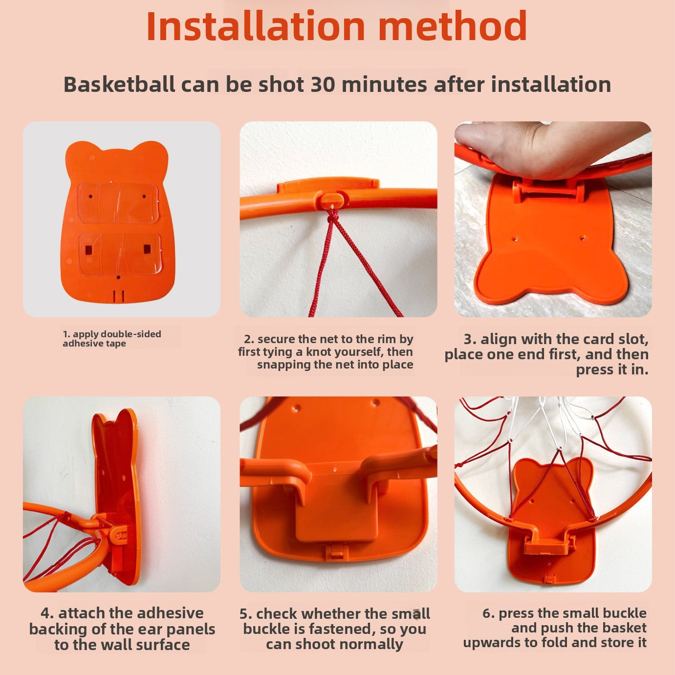 Foldable No-Drill Basketball Hoop