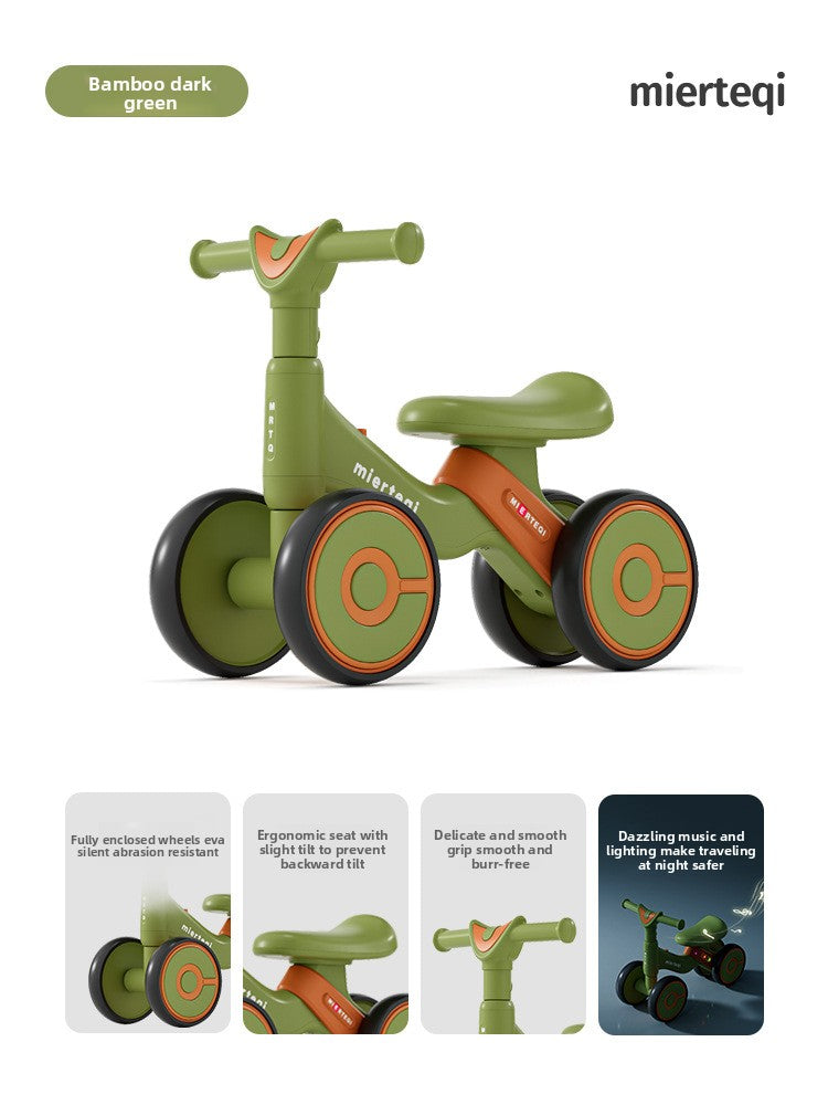 Adjustable Toddler Scooter Walker with Safety Wheels