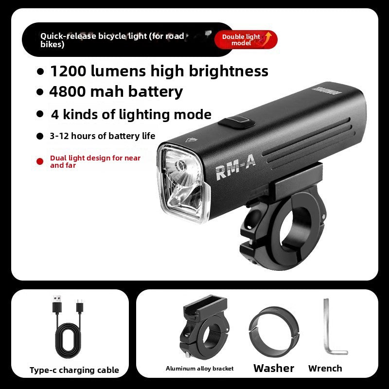 Dual Beam Bicycle Headlight with Remote