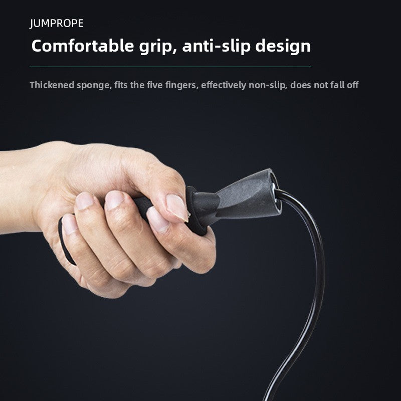 Adjustable Bearing Jump Rope with Sweat-Absorbing Handles
