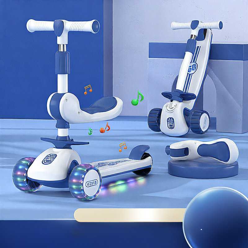 Adjustable Foldable Kids Scooter with LED Wheels