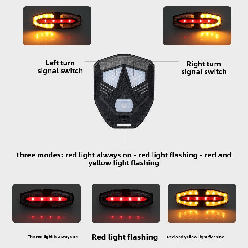 Solar Wireless Bike Turn Signal Light