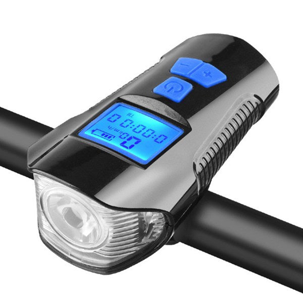 Rechargeable Waterproof Bike Light with Odometer