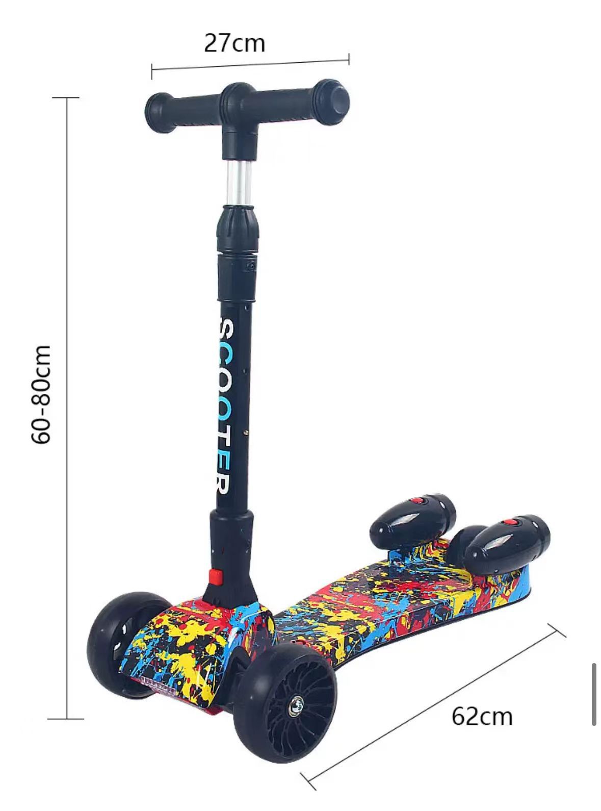 Foldable Kids Electric Scooter with LED Lights