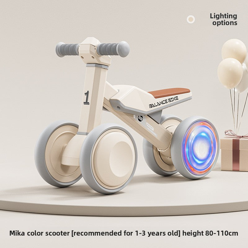 Toddler Balance Bike with Light-Up Wheels