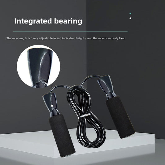 Adjustable Bearing Jump Rope with Sweat-Absorbing Handles