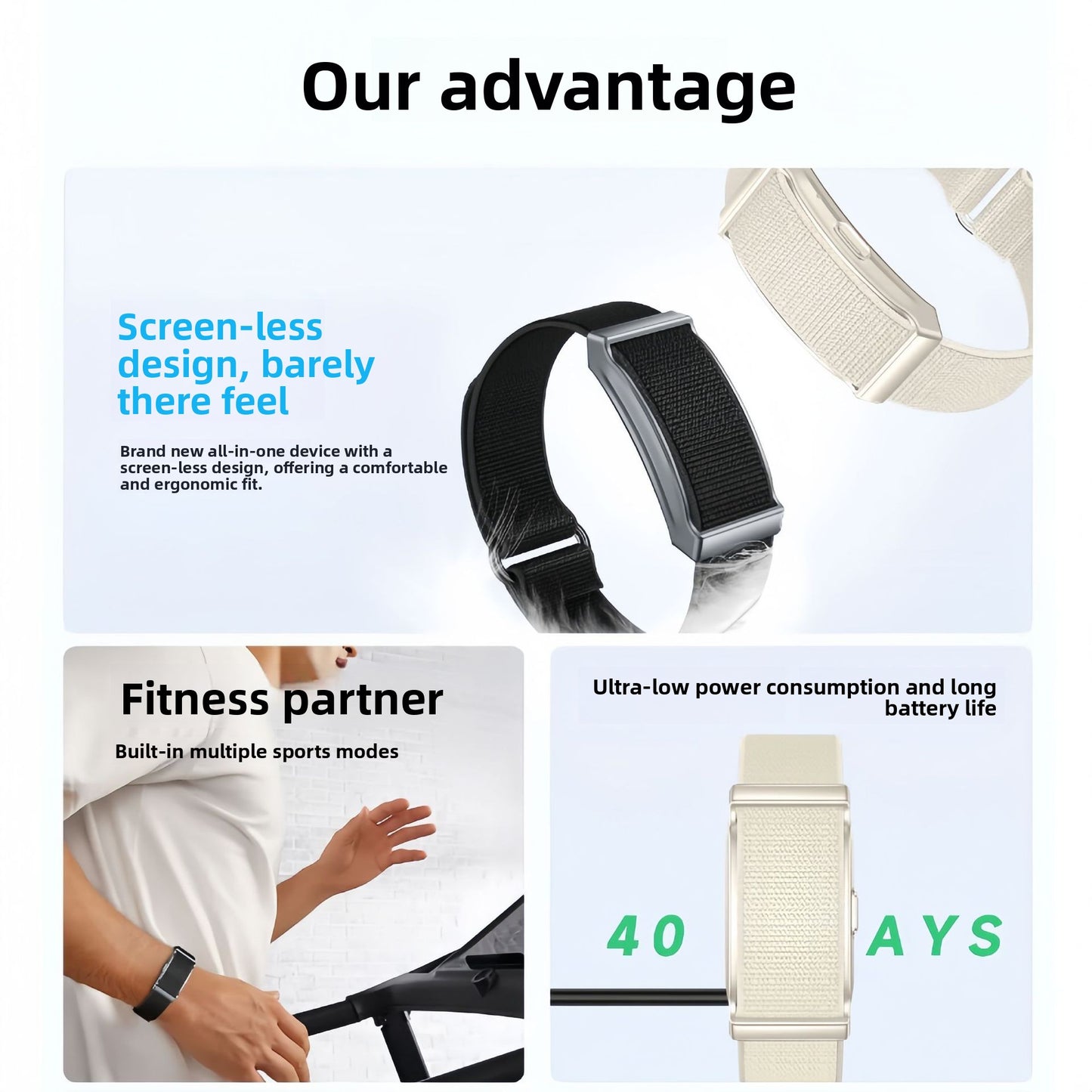 Screenless Smart Fitness Watch