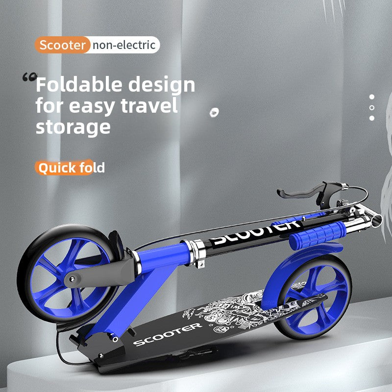 Adult Folding Kick Scooter with Dual Brakes