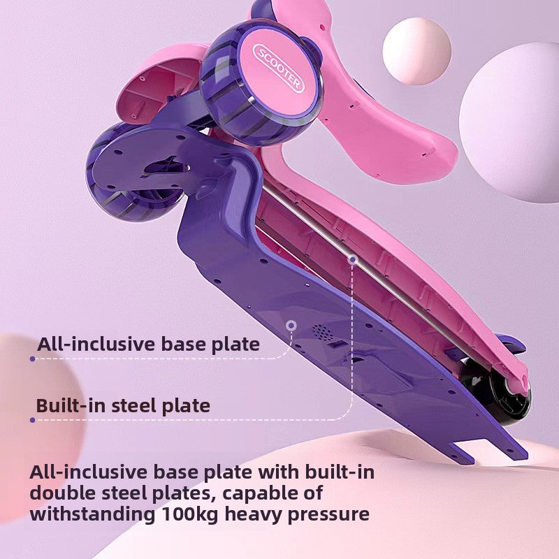 Adjustable Foldable Kids Scooter with LED Wheels