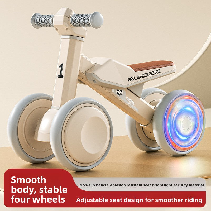 Toddler Balance Bike with Light-Up Wheels