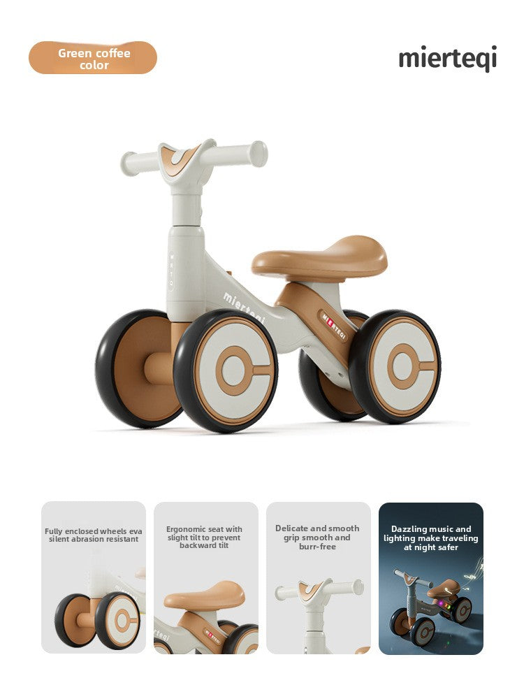 Adjustable Toddler Scooter Walker with Safety Wheels