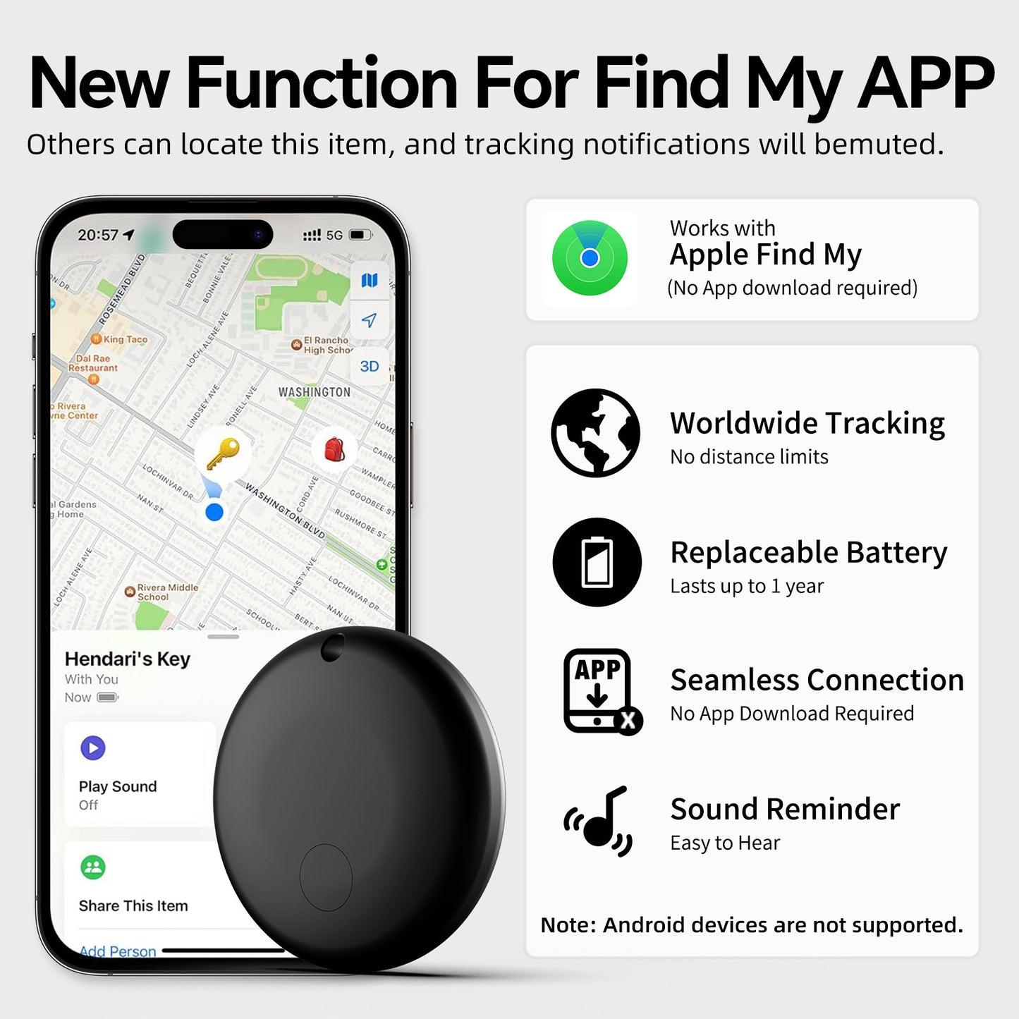 Bluetooth Tracker for Apple FindMy