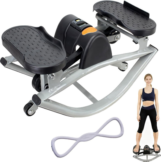 Low Impact Side Stepper Protects Knees and Joints Portable Left and Right Stepper with Digital Display