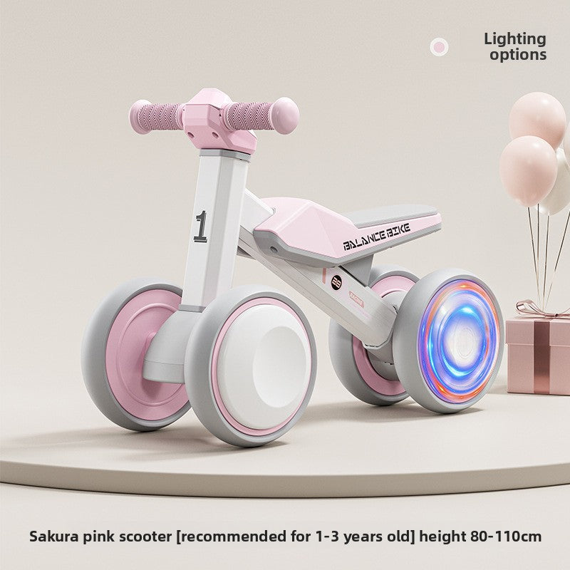 Toddler Balance Bike with Light-Up Wheels