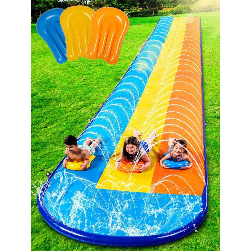 Triple Lane Inflatable Water Slide with Body Boards