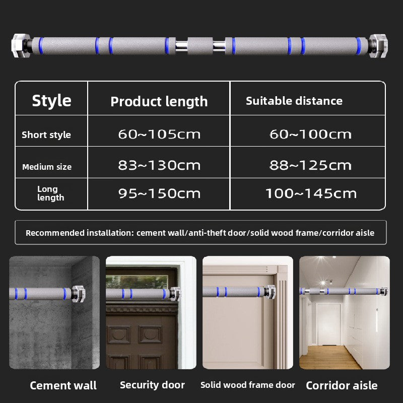 Adjustable No-Drill Pull-Up Bar