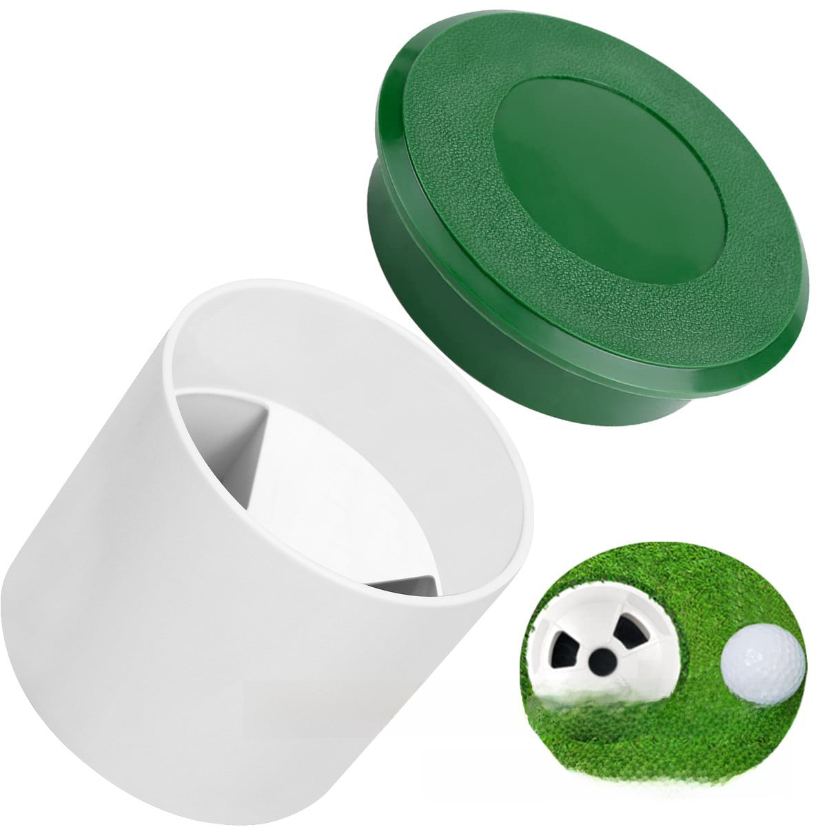 Golf Hole Cup with Protective Lid